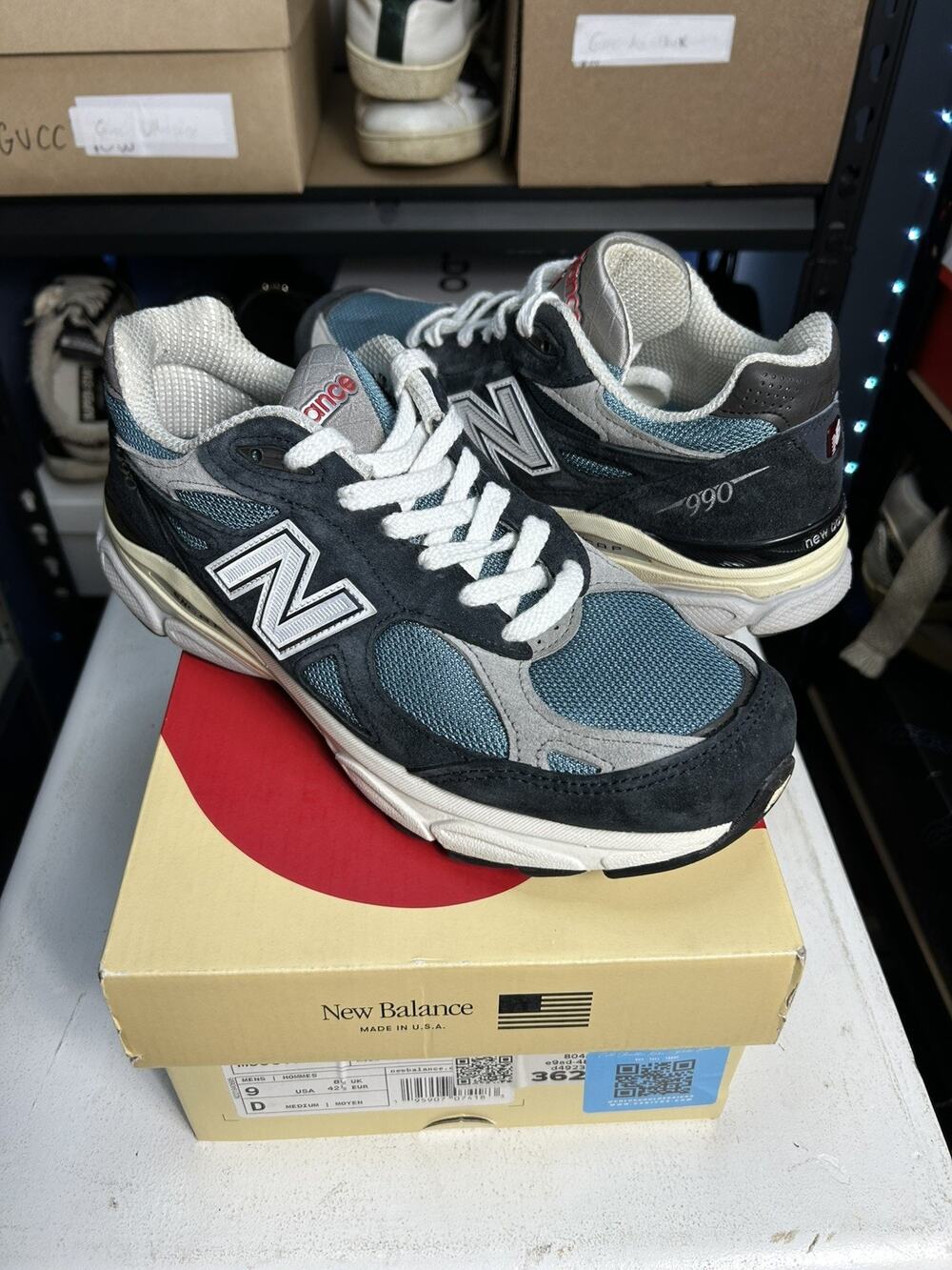 New Balance x Teddy Santis 990v2 Made in USA Navy Castlerock Size 9